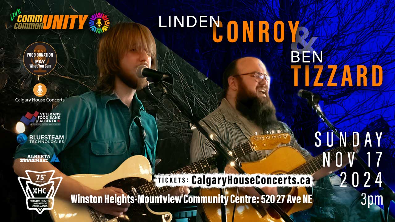 Linden Conroy & Ben Tizzard: Nov 17 20024 at Calgary House Concerts