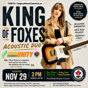 King of Foxes — Acoustic Duo . Sunday November 29th 2026