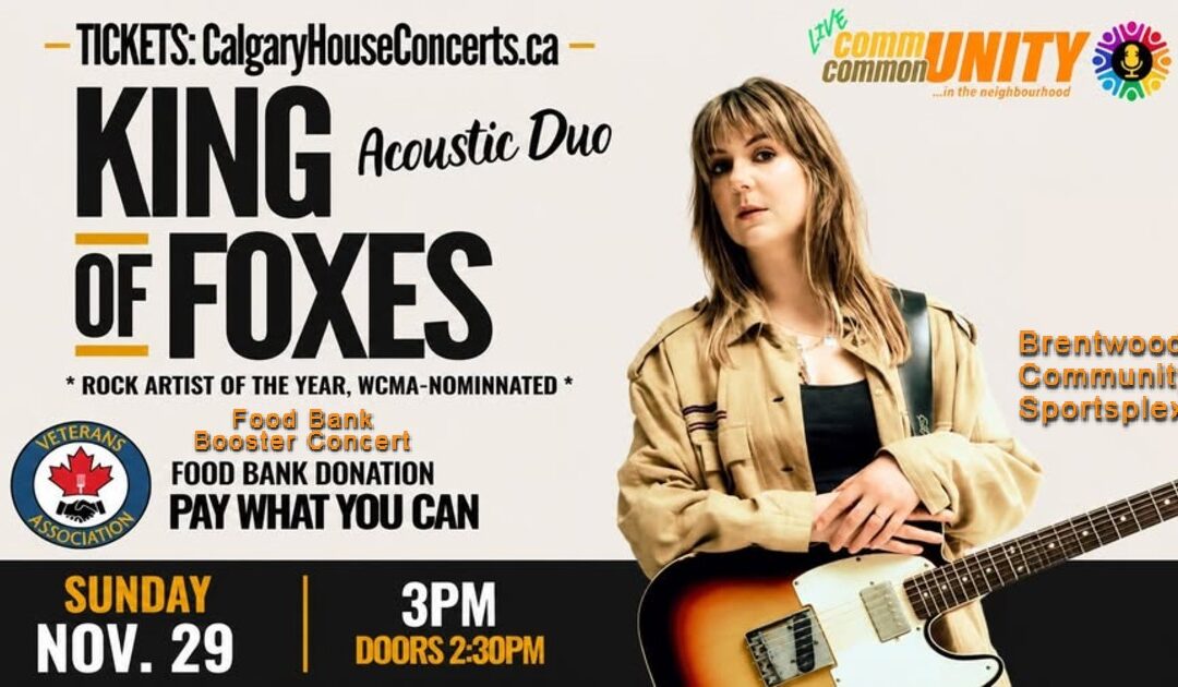 King of Foxes . Acoustic Duo . Sunday November 29th 2026