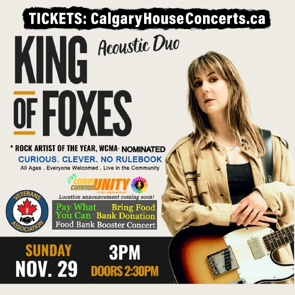 Calgary House Concert - King of Foxes (Square 600x600